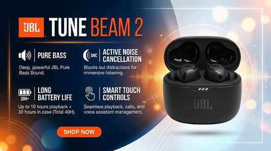 JBL Tune Beam 2 - True Wireless Noise Cancelling Earbuds