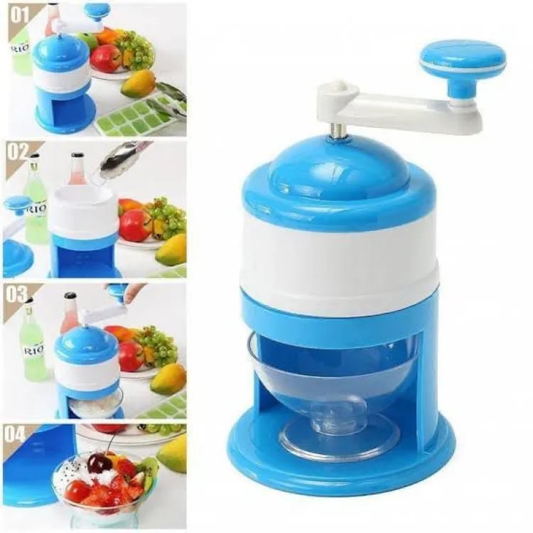 "Manual Ice Crusher and Snow Cone Maker"