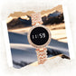 Digital watch gold crystal chain for woman